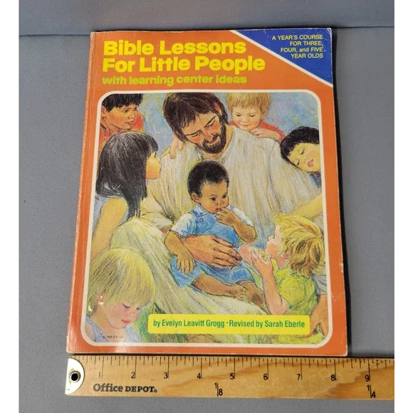 Vintage Bible Lessons for Little People Book 1980 Paperback by Evelyn Grogg